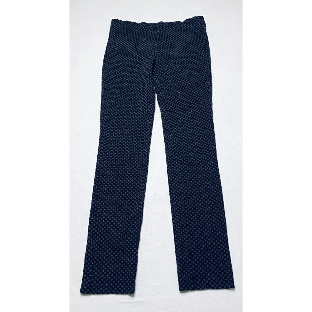 NYDJ Womens Size 4 Leggings Black Geometric Print Stretch Pull On Pants